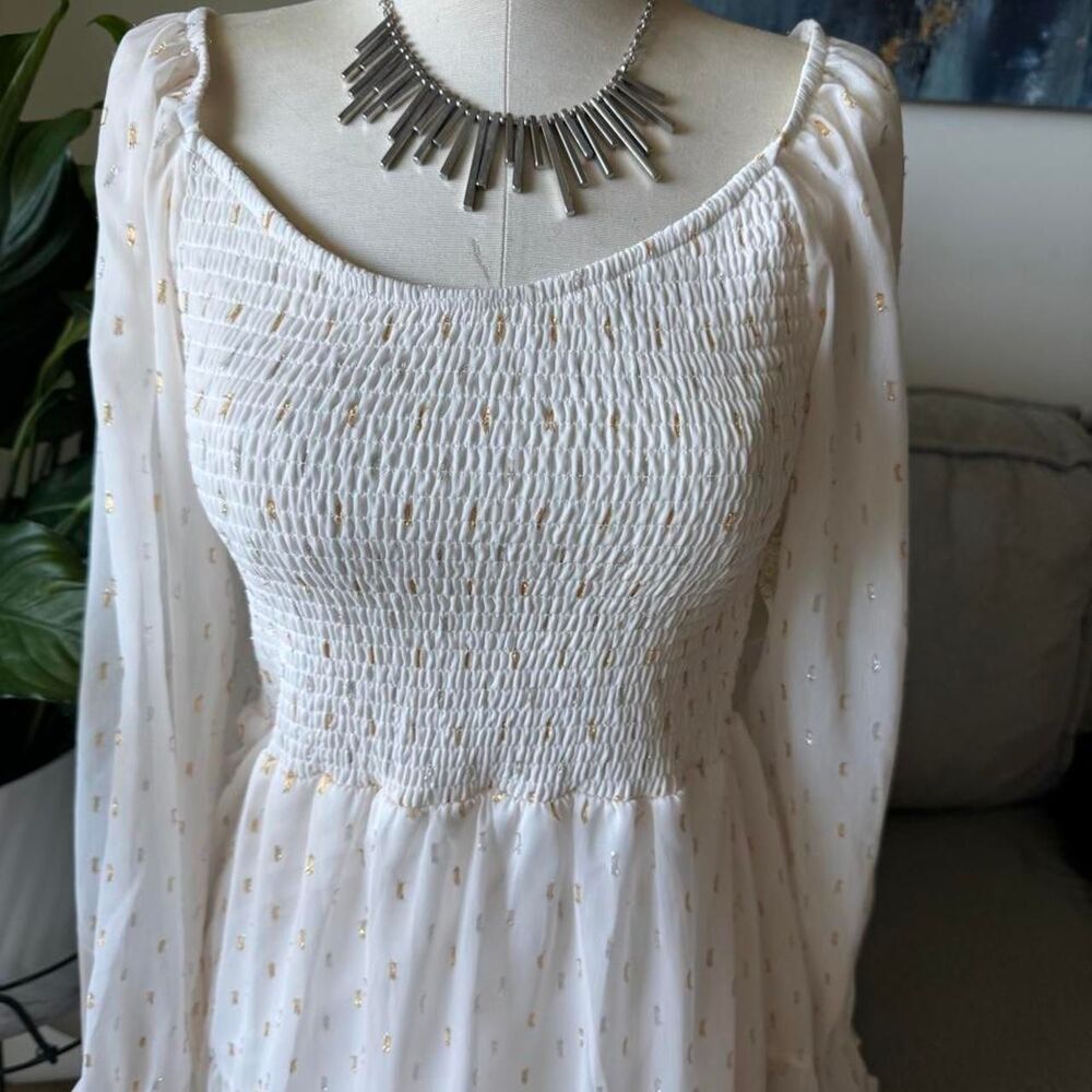 Altar-d-state Women's White and Cream Dress